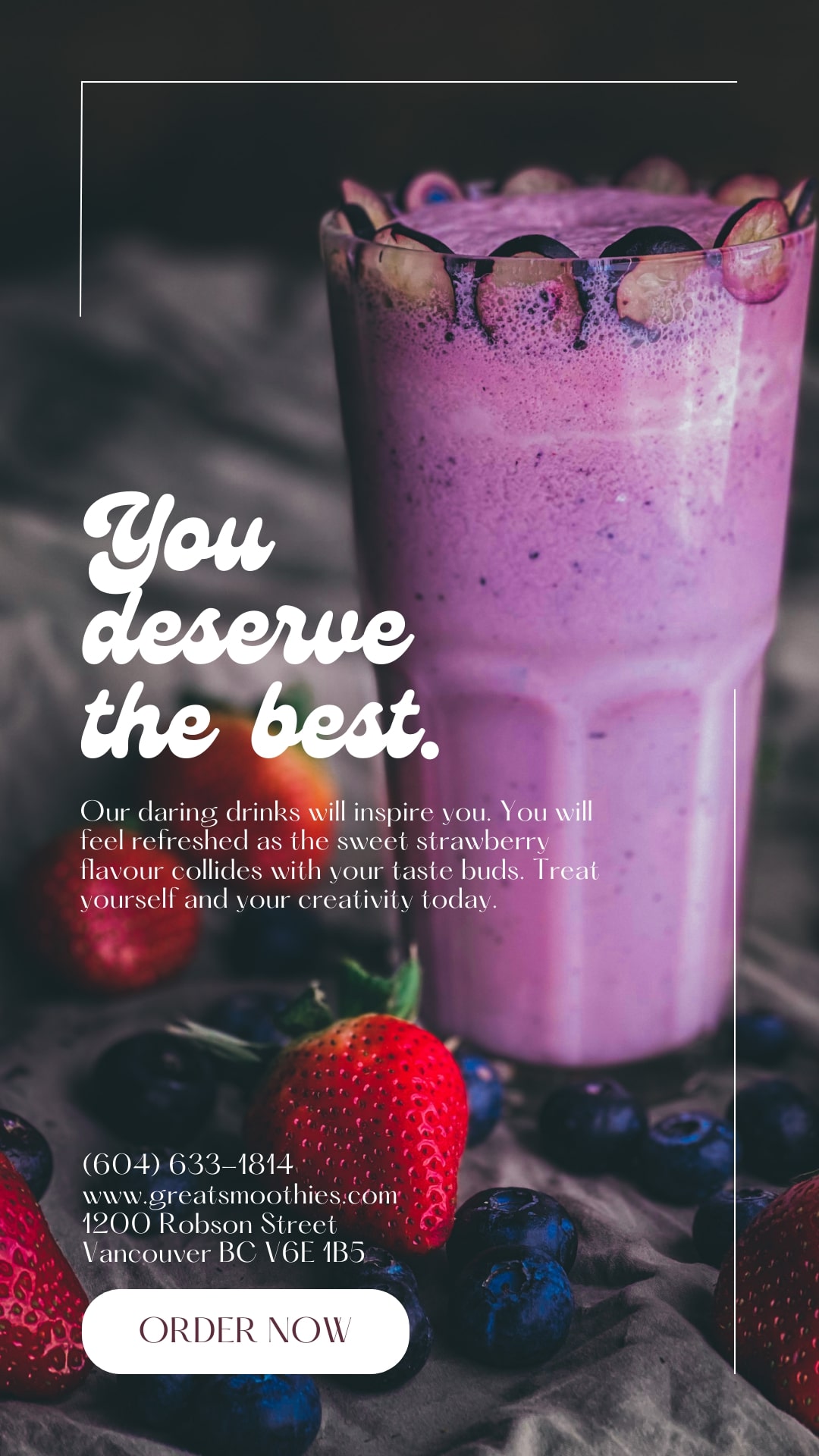 a speculative ad for a smoothie company